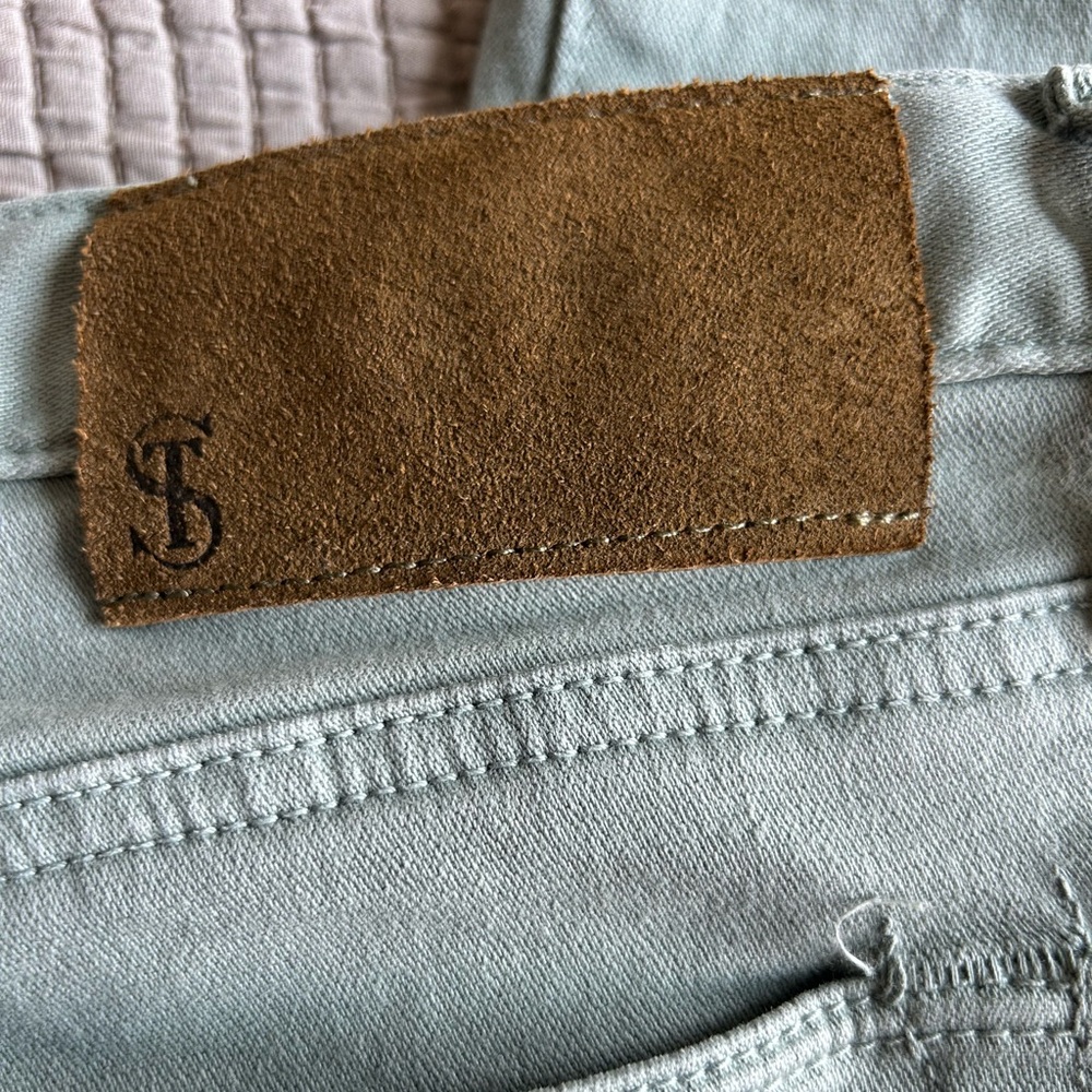 TODD SNYDER 5 pocket garment dyed stretch twill Pants pistachio 36x32 slim fit